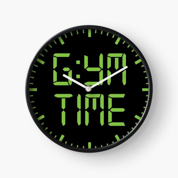 "GYM Time Clock" Clock for Sale by mchanfitness Redbubble