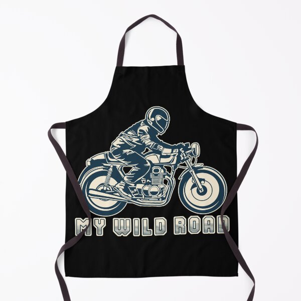 Item preview, Vintage Motorbike. Retro design of a rider on his motorcycle titled My wild road designed and sold by Goliardika-Shop.
