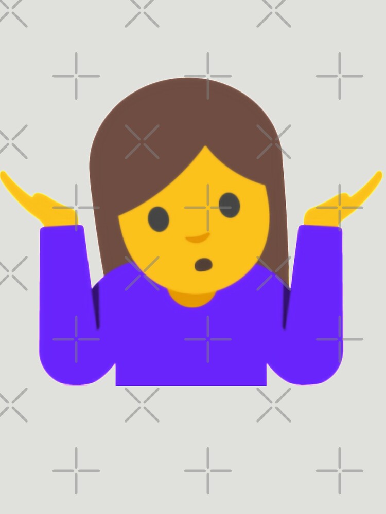 "Person Shrugging Emoji" Tshirt for Sale by ChevDesign Redbubble