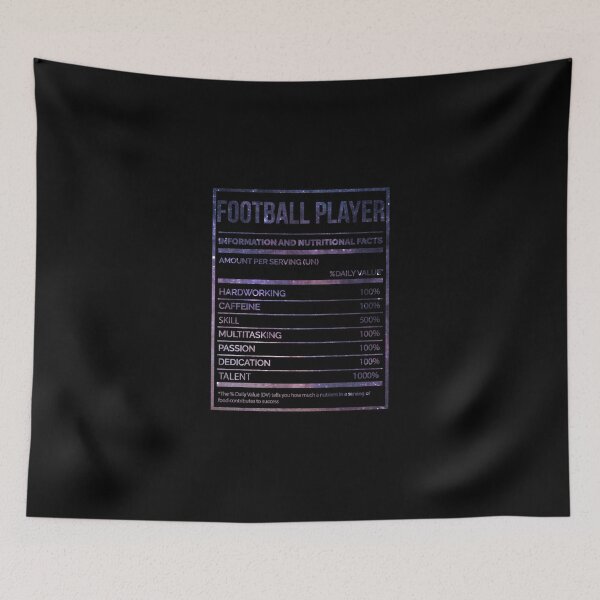 Item preview, Football Player Funny Football Nutrition Label Classic T-Shirt designed and sold by monica45je.