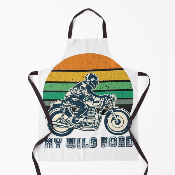 Item preview, Vintage Motorbike. Retro design of a rider on his motorcycle titled My wild road designed and sold by Goliardika-Shop.
