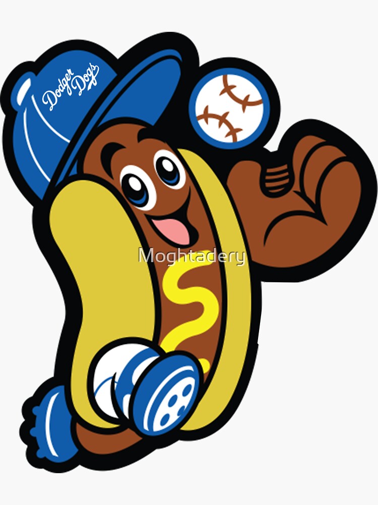 "Dodgers Baseball Funny Dodger Hot Dog Time for 4th of July" Sticker