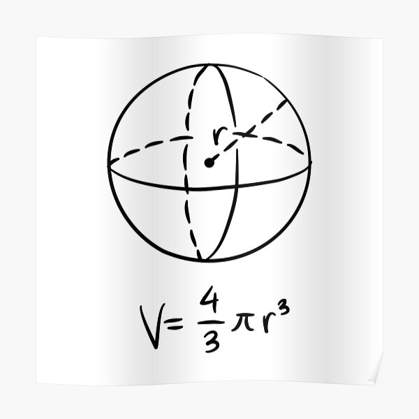 volume-of-sphere-math-equations-math-formulas-poster-for-sale-by