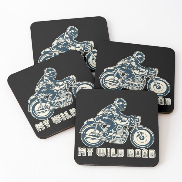 Item preview, Vintage Motorbike. Retro design of a rider on his motorcycle titled My wild road designed and sold by Goliardika-Shop.