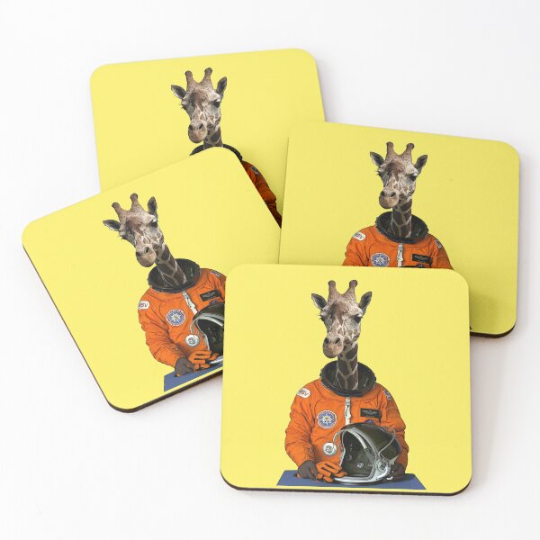 Item preview, Giraffe astronaut (yellow) designed and sold by Madame Memento.