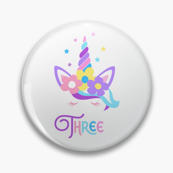 Item preview, Girls Unicorn Birthday 3rd - Three designed and sold by Mercheesy.