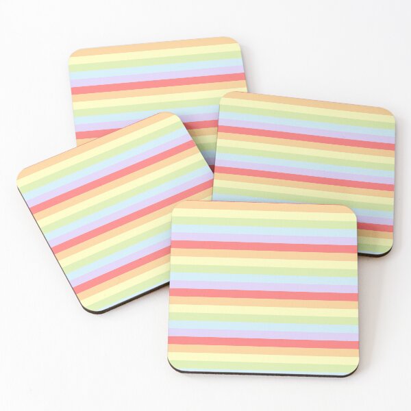 Item preview, Pastel rainbow coloured stripes designed and sold by wildpiksel.