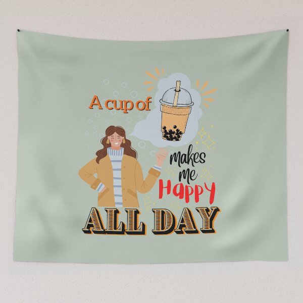 Item preview, Milktea makes me Happy designed and sold by PinselArts.