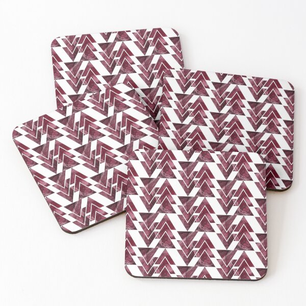 Item preview, Burgundy Marble Triangles designed and sold by Shapes-Mania.