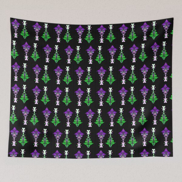 Item preview, Abstract Totem Pole Pattern (Purple & Green) designed and sold by Marissa Gardenhour.
