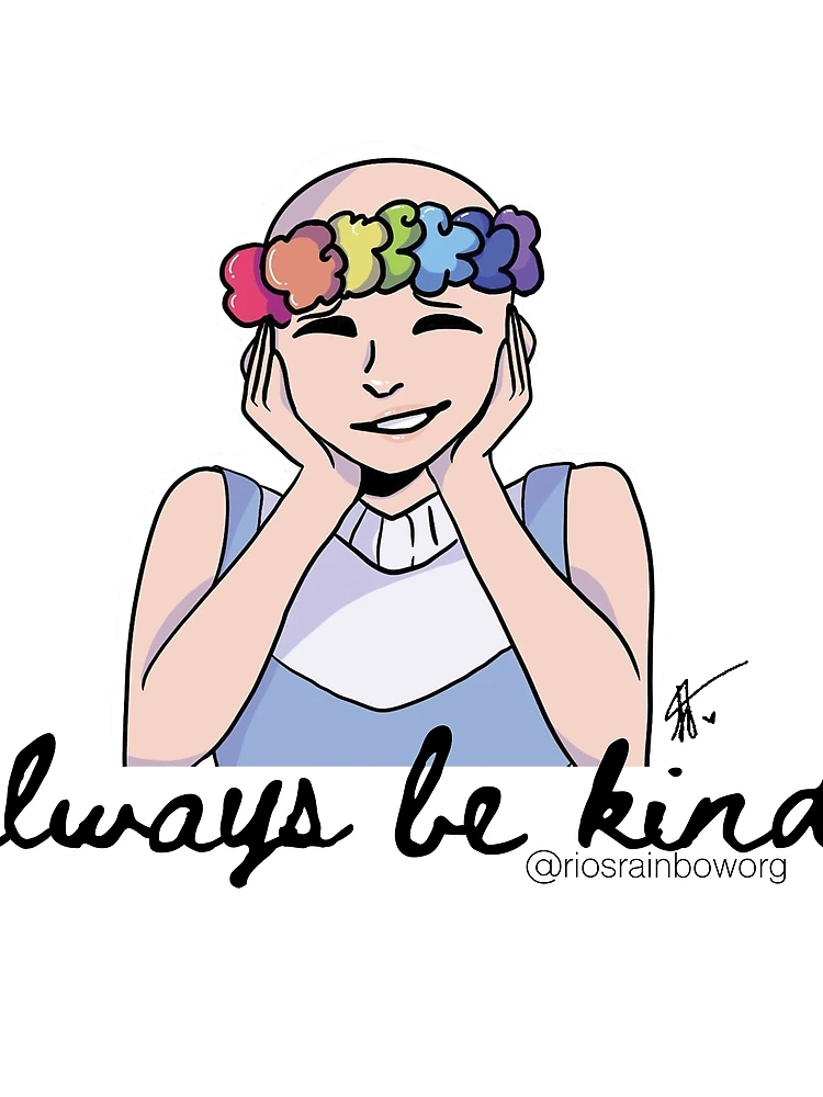 Thumbnail 3 of 3, Scarf, Always Be Kind | Summer Rio designed and sold by RiosRainbowOrg.