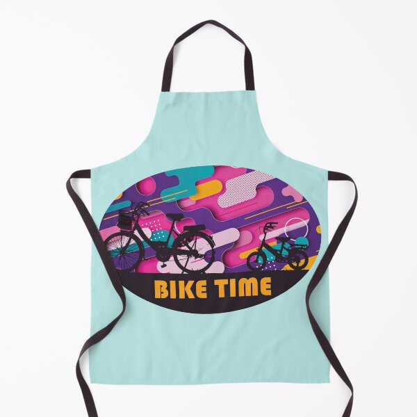 Item preview, Two bicycles silhouette on abstract colorful background titled Bike time designed and sold by Goliardika-Shop.