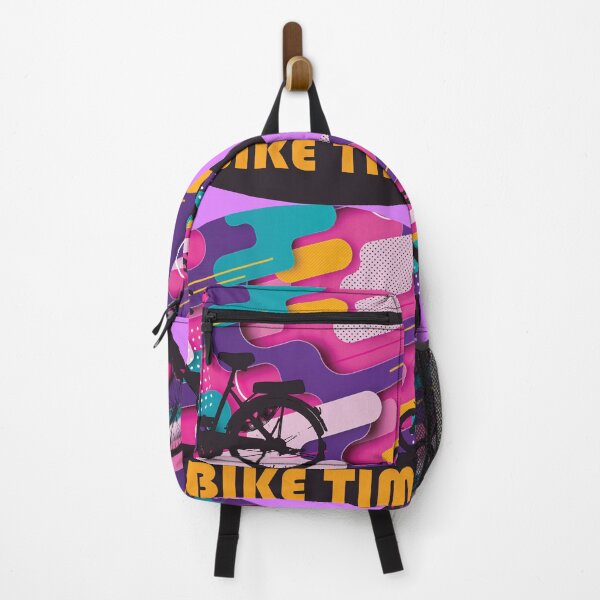 Item preview, Two bicycles silhouette on abstract colorful background titled Bike time designed and sold by Goliardika-Shop.