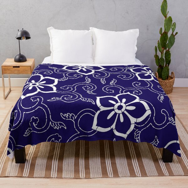 Item preview, Blue Batik Floral designed and sold by Makanahele.