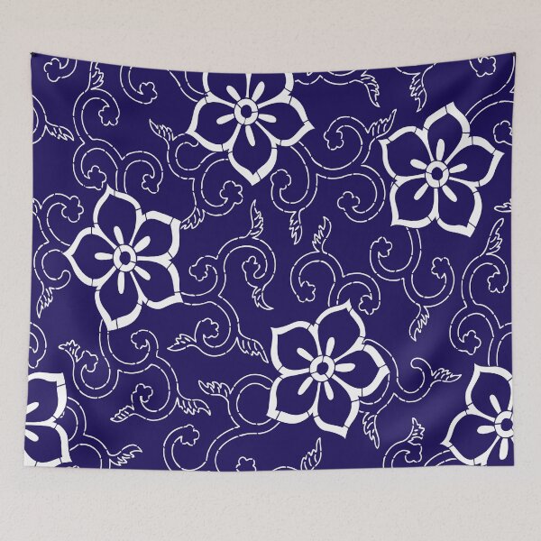 Item preview, Blue Batik Floral designed and sold by Makanahele.