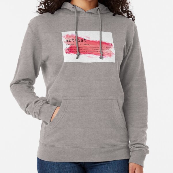 Red & Pink Artist Definition Artist quote Lightweight Hoodie