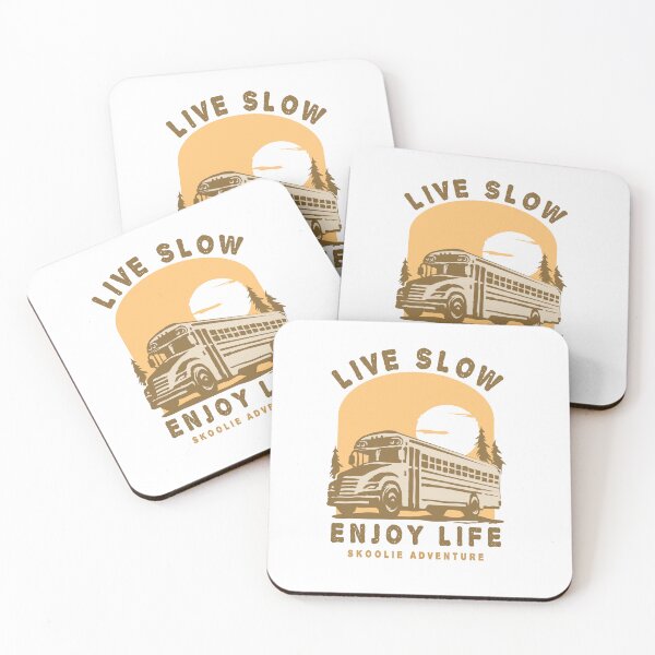 Item preview, Live Slow Enjoy Life - Skoolie Adventure designed and sold by WULFLAND ARTS.