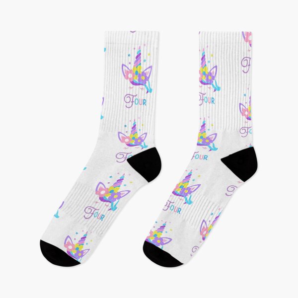 Item preview, Girls Unicorn Birthday 4th - Four designed and sold by Mercheesy.