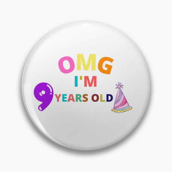 Item preview, OMG I am 9 years old - Funny Baby Birthday designed and sold by OMGCutie.