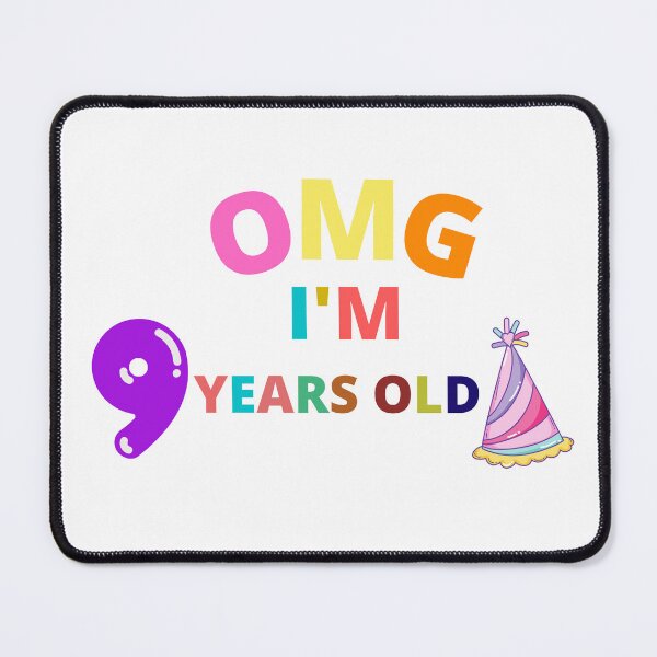 Item preview, OMG I am 9 years old - Funny Baby Birthday designed and sold by OMGCutie.