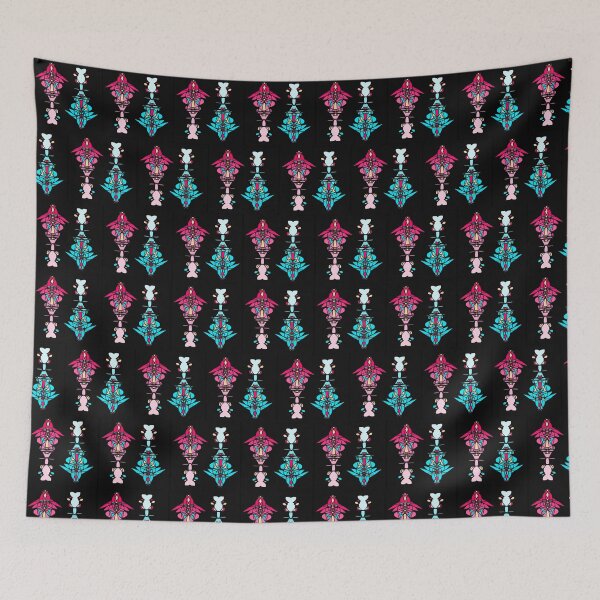 Item preview, Abstract Totem Pole Pattern (Pink & Blue) designed and sold by Marissa Gardenhour.