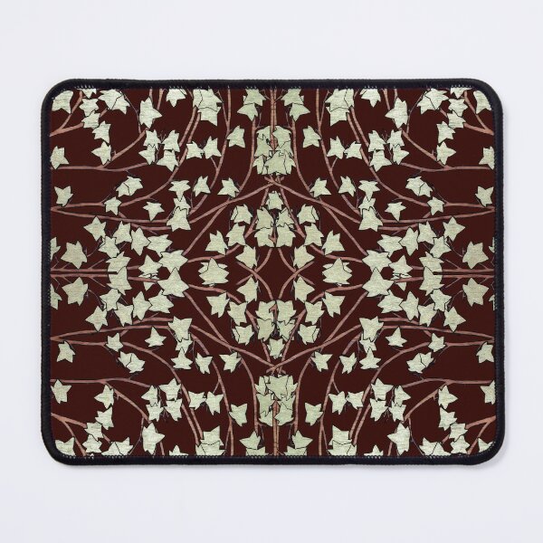 Item preview, Ivy leaves and Vines on Dark Brown Background, Kaleidoscope art pattern designed and sold by HBBArtShop.