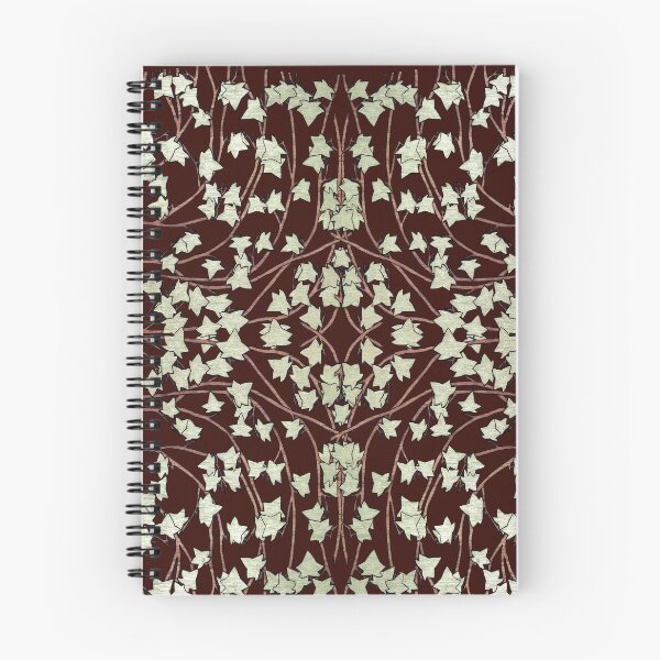 Item preview, Ivy leaves and Vines on Dark Brown Background, Kaleidoscope art pattern designed and sold by HBBArtShop.
