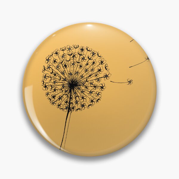 Item preview,  Dandelion Clock in mustard and black designed and sold by Maddy Bennett.
