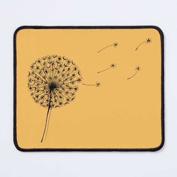 Item preview,  Dandelion Clock in mustard and black designed and sold by Maddy Bennett.
