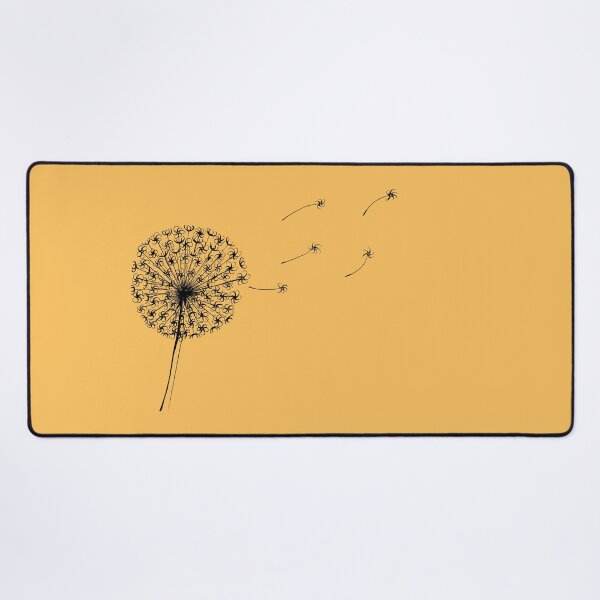 Item preview, Dandelion Clock in mustard and black designed and sold by Maddy Bennett.