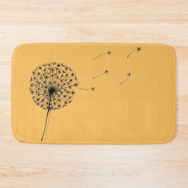 Item preview,  Dandelion Clock in mustard and black designed and sold by Maddy Bennett.