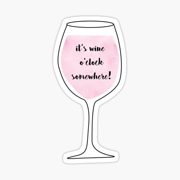 Wine O'Clock Sticker