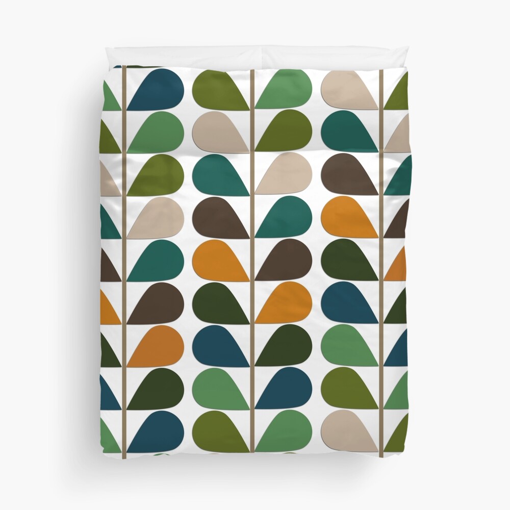 Retro 60s Mid Century Modern Pattern 2 Duvet Cover