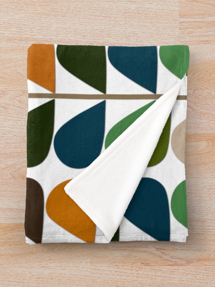 Alternate view of Retro 60s Mid Century Modern Pattern 2 Throw Blanket
