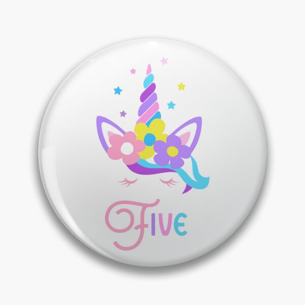 Item preview, Girls Unicorn Birthday 5th - Five designed and sold by Mercheesy.