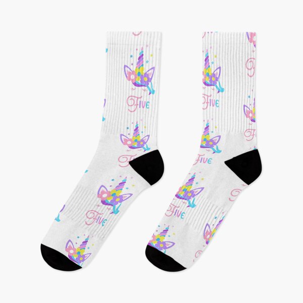 Item preview, Girls Unicorn Birthday 5th - Five designed and sold by Mercheesy.