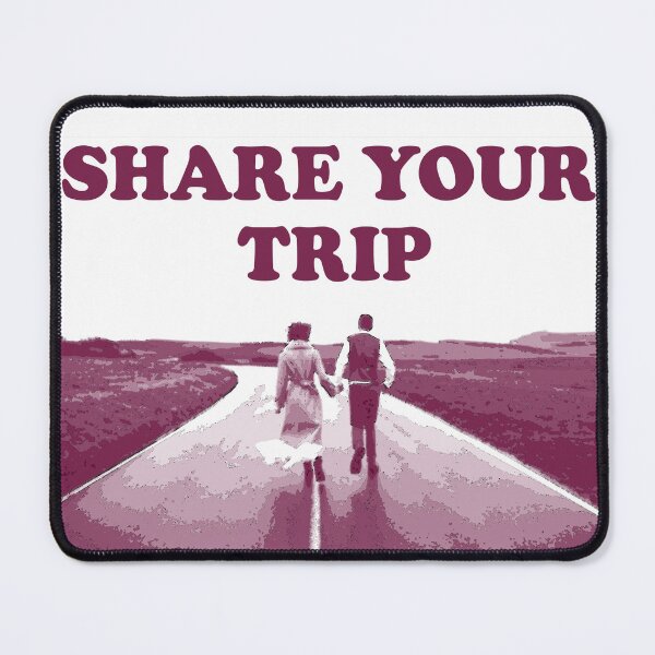 Item preview, Share your trip. Monochromatic photo of young couple walking on the road designed and sold by Goliardika-Shop.