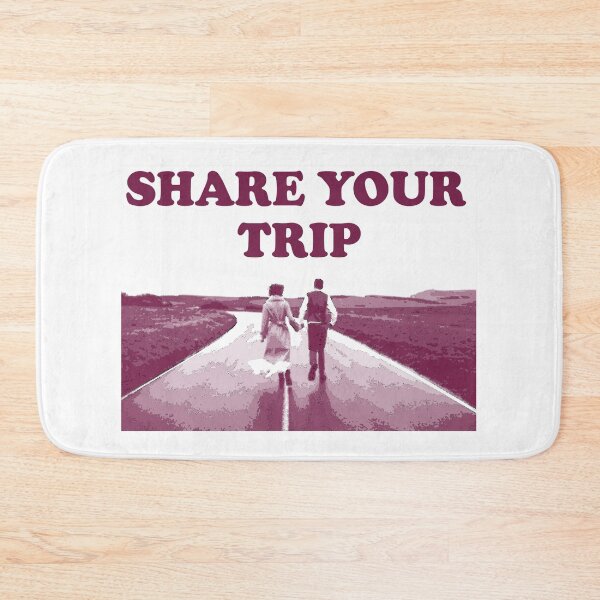 Item preview, Share your trip. Monochromatic photo of young couple walking on the road designed and sold by Goliardika-Shop.