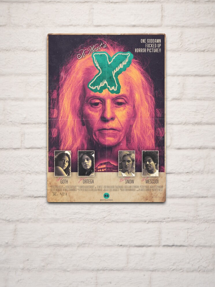 X vintage movie poster - A24 | Metal Print