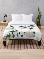 Eames-Ära Starbursts und Globen Fleecedecke
