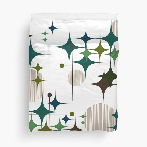 Eames Era Starbursts and Globes Duvet Cover