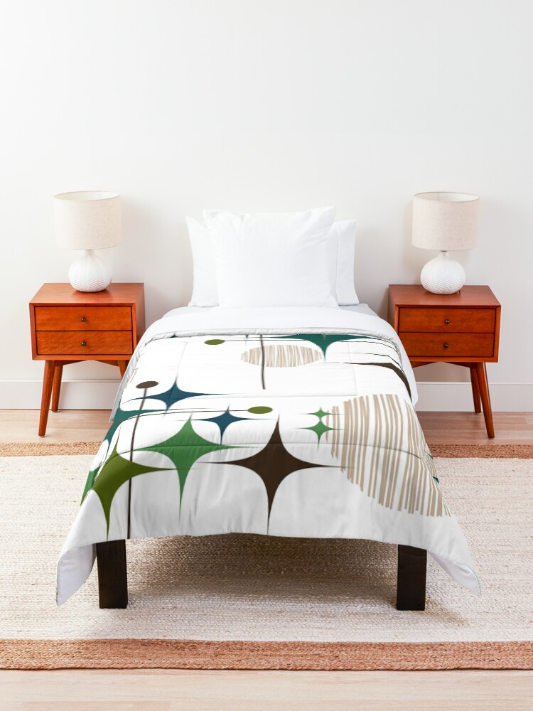 Alternate view of Eames Era Starbursts and Globes Comforter