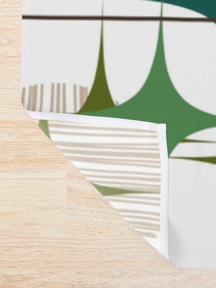 Alternate view of Eames Era Starbursts and Globes Shower Curtain