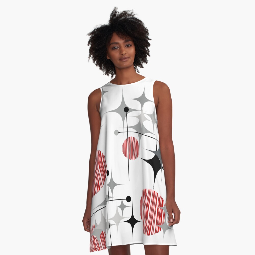 Eames Era Starbursts and Globes 2 A-Line Dress