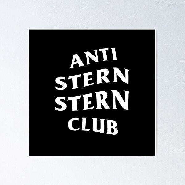 Vista previa del artículo con la obra «Anti Stern Stern Club», diseñado y vendido por Christie Ghaw.