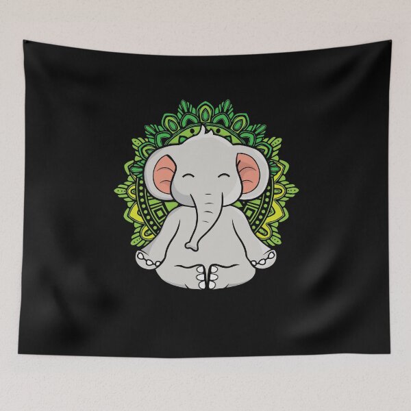 Item preview, Meditating Elephant Gift Yoga Lover Women Elephant designed and sold by DSWShirts.