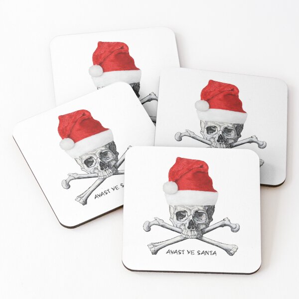 Item preview, Avast Ye Santa! Christmas Holiday Pirate Skull designed and sold by Nola Lee Kelsey.
