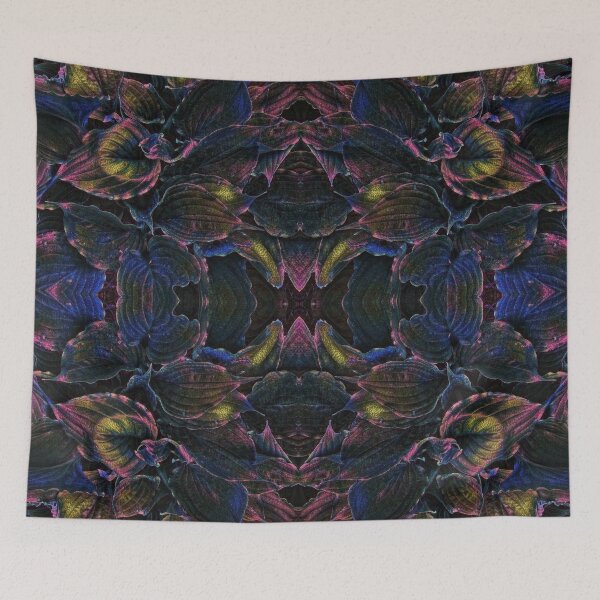 Item preview, Nightshade Blue-Gold Hosta Pattern  designed and sold by SunshineWalker.