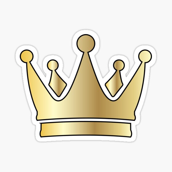 gold king crown Sticker