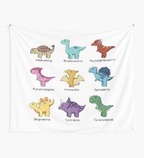 Dinosaur Chart Wall Tapestry